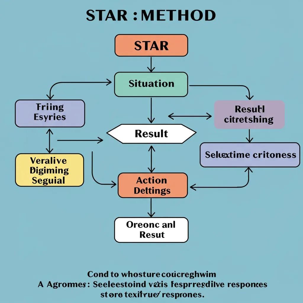 A clear diagram illustrating the step-by-step STAR method for crafting compelling selection criteria